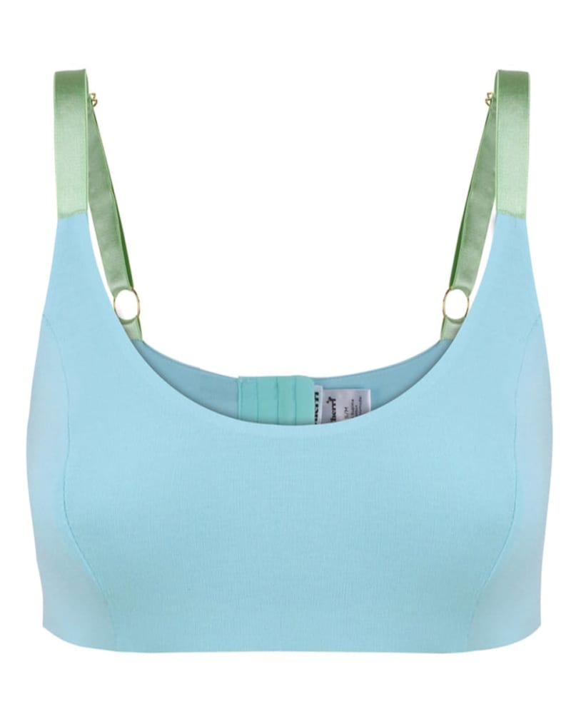 Front of a size L Cindy Scoop Neck Bralette in Iced Mojito by Cherri. | dia_product_style_image_id:273937